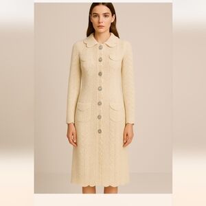 Tracy Reese for Anthropologie Crochet Occasion Cardigan Size M